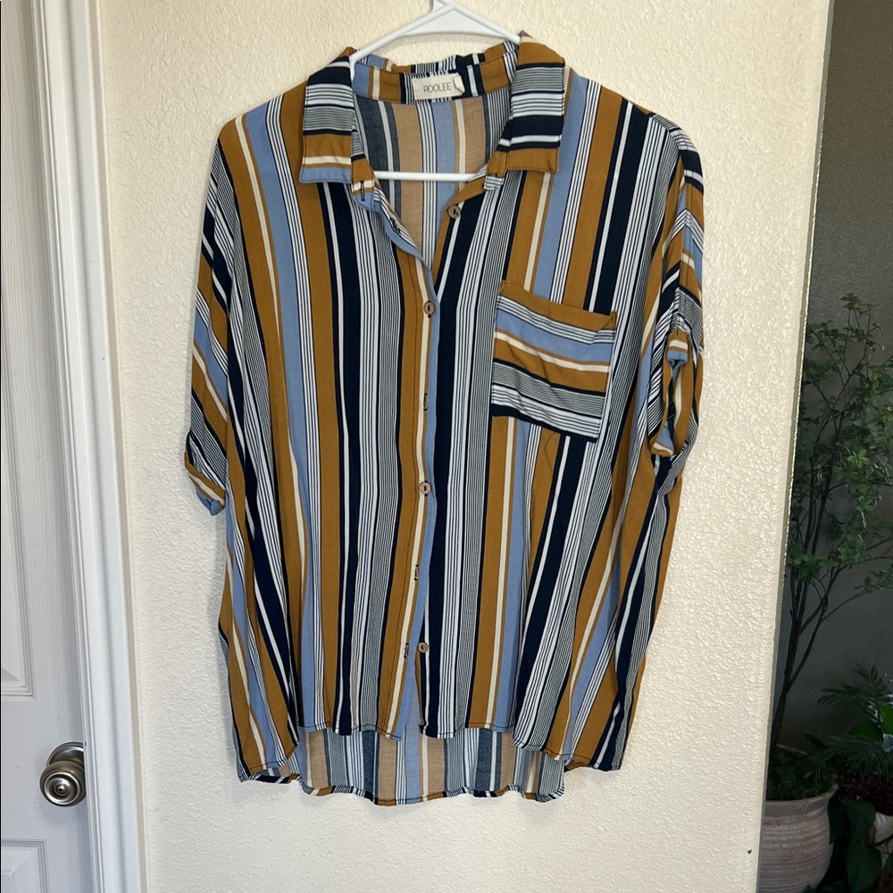 Roolee Multicolor Striped Blouse